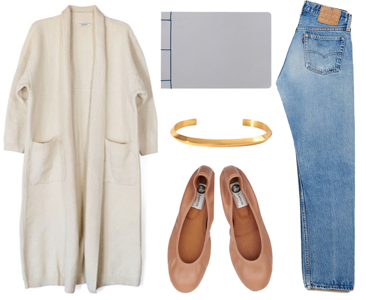 Look du Jour: Relaxed Sunday Outfit. From Levis 501 Jeans to Lanvin's Ballett Flats
